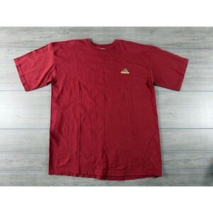 Vintage Adidas T-Shirt Mens XL Burgundy Red Made in USA Embroidered Logo Tee
